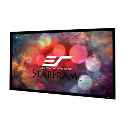 Projector Screen With Frame Elite Screens StarFrame Series, 120-inch 16:9, Active 3D - 4K Ultra HD Fixed Frame Home Theater Projector Screen, SF120HW2 ()