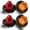 2x Amber + 2x Red, variant on All Star Truck Parts 2 Inch Red Beehive 9 LED Boat Trailer Marker Light Grommet & Plug IP67 Submersible 12V Bee Hive Cone for RV Semi Truck Auto 2x