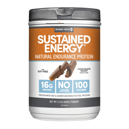 UPC 844334009786 product image for Designer Protein Sustained Energy Protein Powder, Chocolate Velvet, 20g Protein, | upcitemdb.com