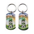 thumbnail image 2 of Happy St. Patrick’s Day Alaskan Malamute with Green Hat Shamrocks Rainbow Stainless Steel Keychain Alaska Mal Dog Lovers Gifts Collar Charm Tag Keyring - 03007, 2 of 5