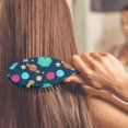 thumbnail image 4 of Cosmos-Themed Round Bristle Brush for Wet & Dry Hair Gentle on Scalp, 4 of 5
