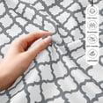 thumbnail image 6 of Lux Decor Cal King Bed Sheets Set 4 Piece - Quatrefoil Pattern, Ultra Soft Polyester Sheet Deep Pocket Fit, Wrinkle Free, Breathable & Fade Resistant OEKO-TEX Certified, White, 6 of 11