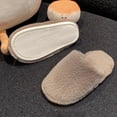 thumbnail image 4 of Kids Solid Color House Slippers, Boys Girls Simple Plain Fuzzy Open Back Indoor Slippers Warm Winter Home Slippers for Little Child to Big Kids 5.5-12 Years, 4 of 6