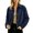 Navy, variant on Faux Suede Collar Jacket Women Soft Lined Short Classic Button Elegant Casual Structured Shoulders Fall Coat Everyday Outwear S-3XL