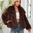 thumbnail image 6 of Women's Faux Fur Coat Fluffy Lapel Open Front Shaggy Jacket Coat Winter Warm Long Sleeve Furry Parka Overcoat, 6 of 7