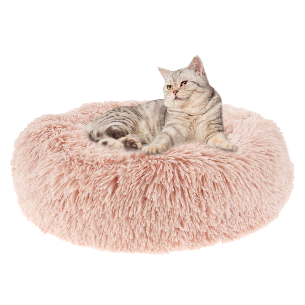 SchSin Dog Cat Donut Bed Soft Plush Pet Bed AntiSlip Dog Cat Bed Self