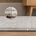 thumbnail image 7 of JONATHAN Y WASHABLE Orton Distressed Ticking Stripe 8' x 10' Machine-Washable Polyester Area Rug, Beige and Cream, Farmhouse Vintage Style with Low Pile for Living Room WSH519F-8, 7 of 7