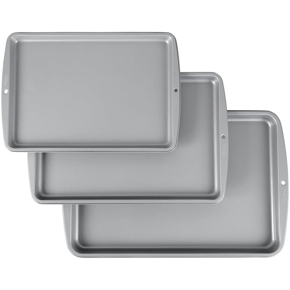 Wilton Recipe Right Non-Stick Cookie Sheets 3-Piece Bakeware Set Small, Medium, Large