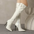 thumbnail image 6 of Women's Pointed Toe Stiletto Over-the-Knee Boots - Stylish High Heel Long Boots for Cocktail Party, Prom & Carnival | Elegant Evening Footwear, 6 of 8