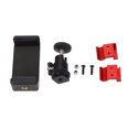 thumbnail image 2 of Phone Mount Holder, Transmitter Phone Mount Sturdy Easy Cleaning Easy Installation Adjustable Aluminum Alloy Base  For Phones Over 5.5 Inch, 2 of 8