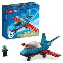 LEGO City Great Vehicles Stunt Plane 60323 Jet Airplane Toy, 2022 Building Set, Gifts for Kids, Boys and Girls 5 plus Years Old with Pilot Minifigure