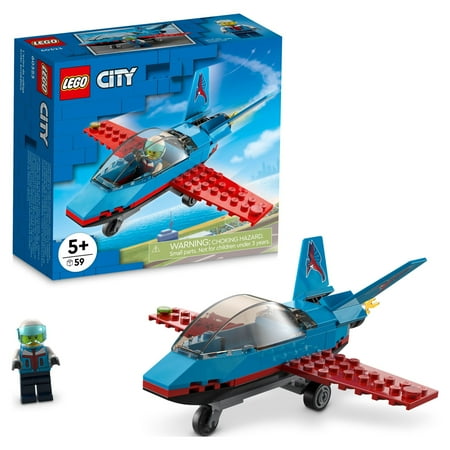 UPC: 0673419352017 | LEGO City Great Vehicles Stunt Plane 60323 Jet Airplane Toy 2022 Building Set Gifts for Kids Boys and Girls 5 plus Years Old with Pilot Minifigure