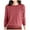 Watermelon Red, variant on Women's Wool Base Layer Crewneck Long Sleeve Shirt, for Travel & Hiking, Ultra-Fine Fabric, Lightweight, Breathable, Hand Wash or Dry Clean