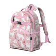thumbnail image 2 of White Dogs and Flowers Backpack for School,Cute School Bag,Schoolbag with Adjustable Shoulder Straps & Padded Back,15.25"x11.5"x5.25", 2 of 6