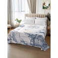 thumbnail image 2 of Nautical Ship Lighthouse Flat Sheets Only Twin XL Size, Soft Breathable Bed Top Sheets for Mattress, Ocean Anchor Rudder Lines Art Luxury Bedding Flat Sheets for Home Hotel Bedroom Bed Protection, 2 of 9