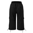 thumbnail image 5 of Sexy Dance Summer Cargo Capris Pants For Women Hight Waist Beach Loose Pants Holiday Drawstring Cropped Pants Loungewear Size S-3XL, 5 of 5