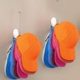 thumbnail image 3 of Hat Rack for Baseball Caps - 2 Pieces Adhesive Hat Organizer Wall Mount, Strong Hat Storage Organizer for Baseball Cap No Drilling Hat Holder for Door, Closet and Wall, 3 of 4