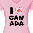 thumbnail image 4 of Inktastic I Love Canada Heart with Maple Leaf Women's V-Neck T-Shirt, 4 of 5