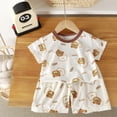 thumbnail image 2 of Kogui Pajamas Toddler Girls Pajamas Sets Short Sleeve Kids Pjs Button Down Sleepwear 6 12 Months (Coffee,6-12 Months), 2 of 4