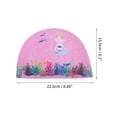 thumbnail image 4 of Gorro de natación de poliéster de dibujos animados de sirena rosa de 1 pieza, 4 of 6