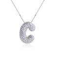 thumbnail image 1 of ¡Descuentos Flash!, Collar con letras incrustadas con circonitas, collar de cobre hueco, collar con colgante de diamantes del alfabeto Akmoler, 1 of 9