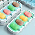 thumbnail image 2 of 1 Set Ice Pop Mold Food Grade High Toughness Silicone Popsicle Molds With Dustproof Lid Set For HomeYellow, 2 of 5
