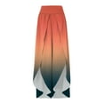 thumbnail image 6 of Youmylove Women Pants Trousers Gradient Printed Flowy Slit Wide Leg Pants High Waist Pants Bohemian Beach Pants Trend Stylish Comfy Lounge Clothes, 6 of 6