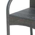 thumbnail image 4 of Noble House Cascada Outdoor Wicker Barstool Chair in Brown (Set of 2), 4 of 10