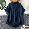 thumbnail image 4 of Kezqiaxn Button Down Shirts for Women Short Sleeve Collared Loose Blouse with Pocket Summer Tops Dressy Casual Plus Size Fashion, 4 of 6