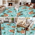 thumbnail image 6 of Christmas Blue 5'x7' Area Rug, Xmas Cute Elk Winter Leaves Cartoon Snowflake Washable Non-Slip Soft Rugs, Low-Pile Large Carpet for Living Room Bedroom Dining Room, Non-Shedding Accent Rug, 6 of 9