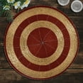 thumbnail image 3 of Beaded Placemats Set of 8 for Dining Table, Table Placemats, 14 Inches Round - Red Gold, 3 of 9