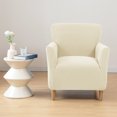 thumbnail image 2 of SHANNA Banquet Armchair Slipcovers, Knitted Jacquard Chair Covers with Arms for Living Room, NonSlip Dog Pet Friendly Furniture Protector, Beige, 2 of 11