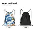 thumbnail image 5 of Kdxio Marine Animals Print Drawstring Backpack Bag,Waterproof Draw String Back Sack, Gym Drawstring Bags Swim Bag For Unisex, 5 of 9