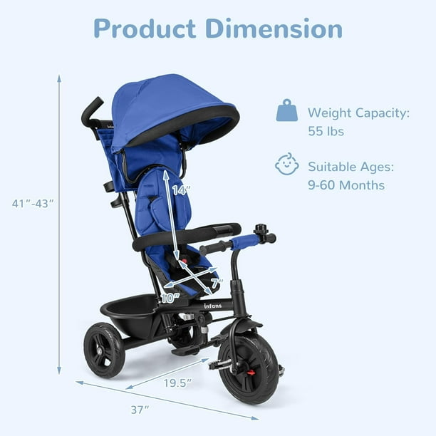 Infant trike with handle hot sale