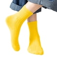 thumbnail image 2 of Dlentnea Boys Girls Solid Color Crew Socks Cotton Comfort Breathable Casual School Uniform Basic Sock, 2 of 6