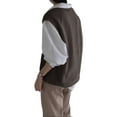 thumbnail image 5 of Sleeveless Knit Sweater Spring Autumn Casual Loose Cable Vest Pullovers, 5 of 5
