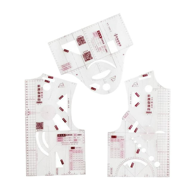 yuksok chiwanji 1:5/1:3 Womens Cloth Design Ruler Drafting Templet Clothing Prototype