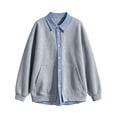 thumbnail image 6 of Cavosen Jackets for Men Long Sleeve Lapel Button Down Loose Jacket Solid Casual Lightweight Fall Outfits, 6 of 8