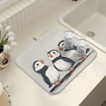 thumbnail image 4 of Yayeee Dish Drying Mat for Kitchen Counter 16" x 18" Microfiber Super Absorbent Coffee Decorative Pad, Cute Puffin, 4 of 9