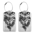 thumbnail image 3 of Sikiie Majestic Wolf Landscape Luggage Tag for Suitcase Leather Baggage Tag with Stainless Steel Loop Privacy Cover for Women Men Girls-4 PCS, 3 of 5