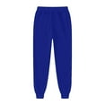 thumbnail image 5 of Women's Fleece Lined Sweatpants with Pockets, High Waist Drawstring Joggers for Athletic Workout and Casual Wear, Thermal Warm Pants for Autumn Winter, Plus Size Comfortable Sports Pants Blue L, 5 of 6