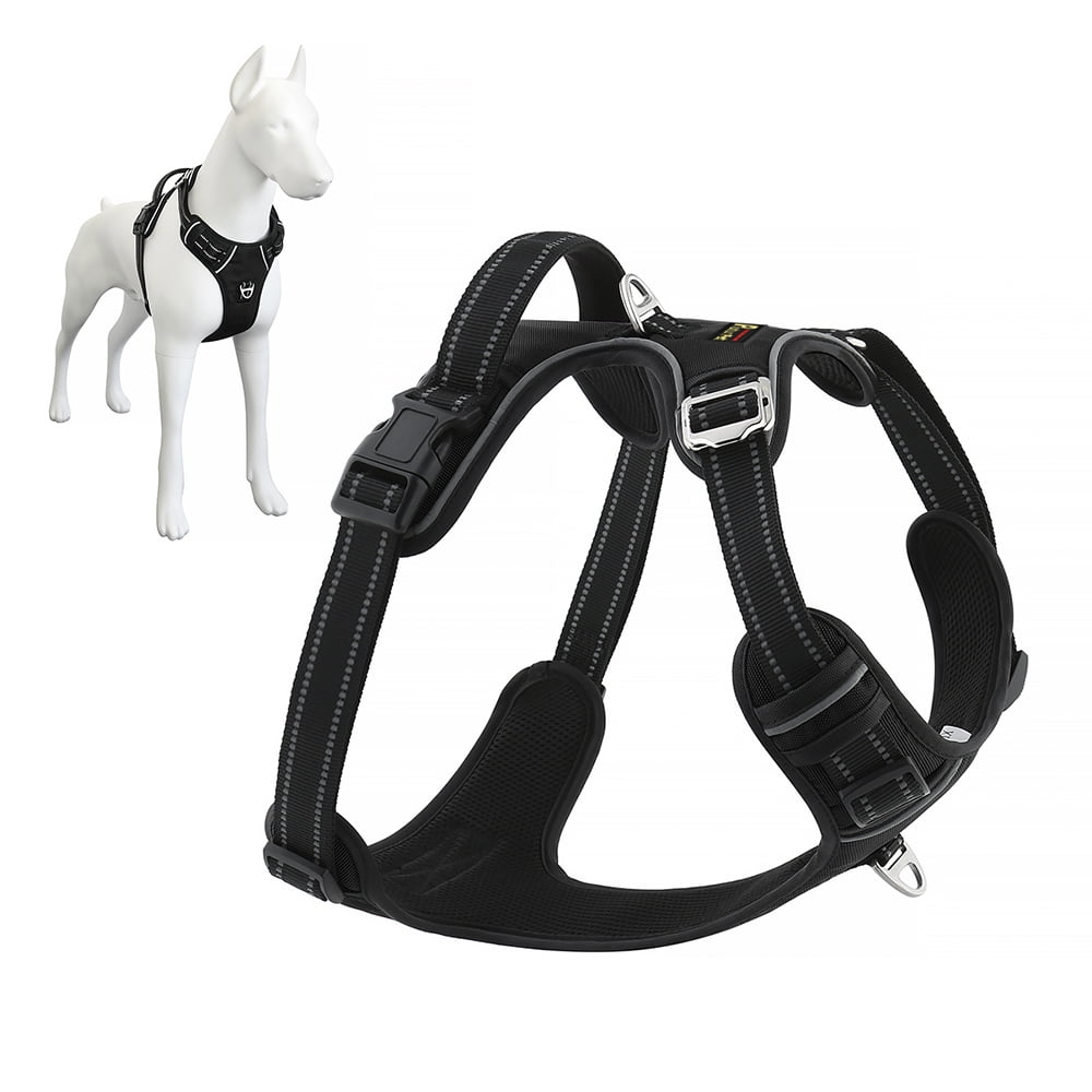 Plutus Pet No Pull Dog Harness, Release at Neck, Adjustable Reflective Dog Vest Harness, Soft Padded with Easy Control Handle, for Small Medium Large Dogs