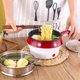 thumbnail image 4 of Olla eléctrica multifuncional de dos velocidades, minisartén eléctrica portátil, olla arrocera Wok para dormitorio de estudiantes (AU 220V), 4 of 5