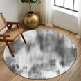 thumbnail image 3 of Round Area Rug 7 Ft, Grey Ombre Washable Non-Slip Circle Carpet for Living Room/Bedroom, Vintage Simple Abstract Gradient Mottled Low-Profile Large Runner Mat Collection Rugs for Indoor, 3 of 7