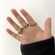 thumbnail image 5 of Anillo de dinero de cobre de la suerte de acero inoxidable, joyería de acero de titanio, moda simple y creativa, 5 of 5