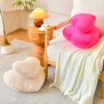 thumbnail image 6 of Beige Heart Pillows, Cute Heart Decorative Pillow, Heart Shaped Throw Pillows for Bed, Faux Rabbit Fur Plush Hoom Decor Pillow Cushion for Chair Sofa Living Room (Mini 12.9" x 9.8"), 6 of 10