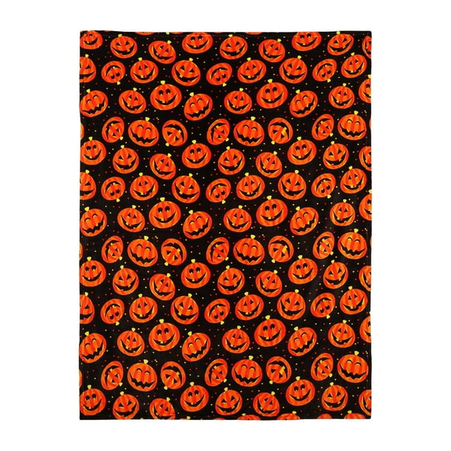 Throw Blanket Soft Blanket Halloween Blanket Double Pumpkin Pattern Flannel 100X130Cm Breathable Home Textile Decorative Blanket