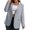 Gray, variant on Langwyqu Spring Fall Fashion Women V-Neck Long Sleeve Office Lady Work Blazer Coat