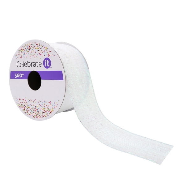 12 Pack: 1.5" x 3yd. Metallic Wired Iridescent Ribbon by Celebrate It 360°