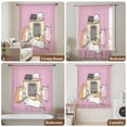 thumbnail image 6 of Pink Cute Cat Sheer Curtains 108 Inches Extra Long, Cartoon Funny Heater Cats Light Filering Curtains, Privacy Drapes Simi Floor to Veiling Curtain for Living Room Bedroom Large Window Treatment, 6 of 9